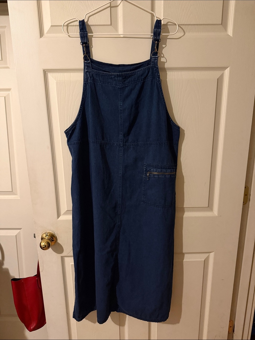 Faded Glory Navy Denim Jumper Romper